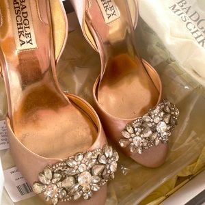 Badgley Mischka Bridal Satin Peep - toe Floor Sample Shoes